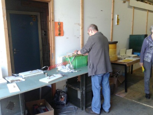 Druk aan het werk.