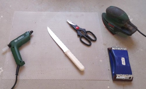 Benodigd gereedschap en nieuw gaas