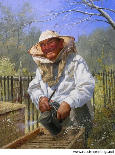 schilderij de imker